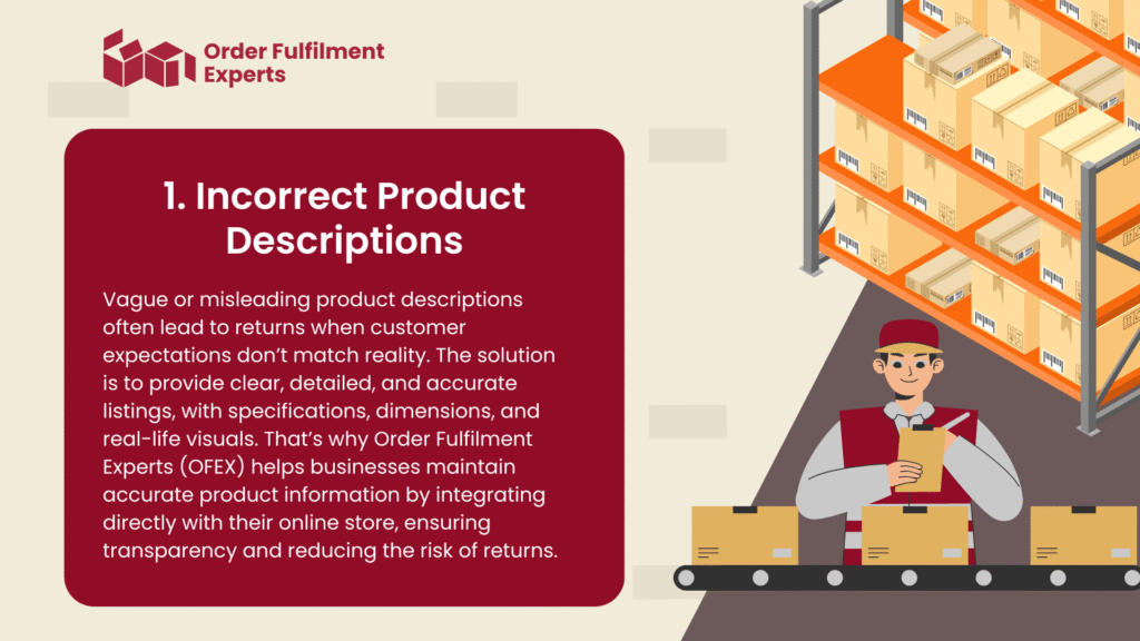 1. Incorrect Product Descriptions
