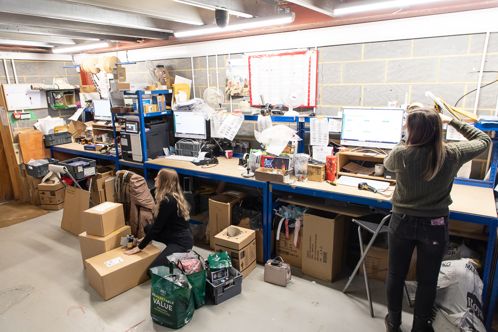 Orders being packed across the OFEX packing floor in Kent