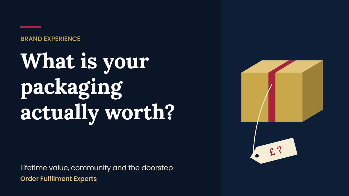 What is your packaging actually worth? A parcel with a price tag, Order Fulfilment Experts
